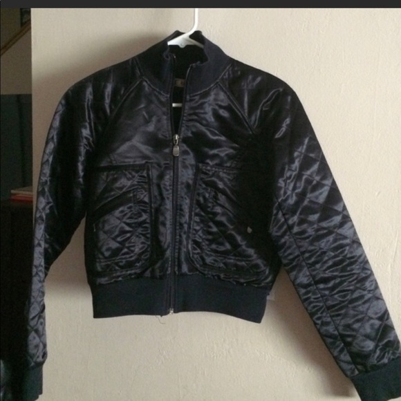 Satin cargo jacket - Picture 1 of 3
